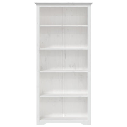 vidaXL Bookcase BODO White 80x38x180 cm Solid Wood Pine 5-Tier