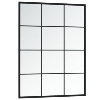 vidaXL Wall Mirrors 2 pcs Black 80x60 cm Metal