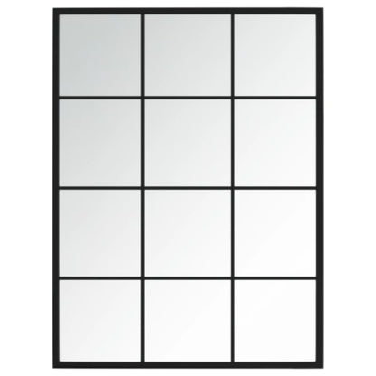 vidaXL Wall Mirrors 2 pcs Black 80x60 cm Metal