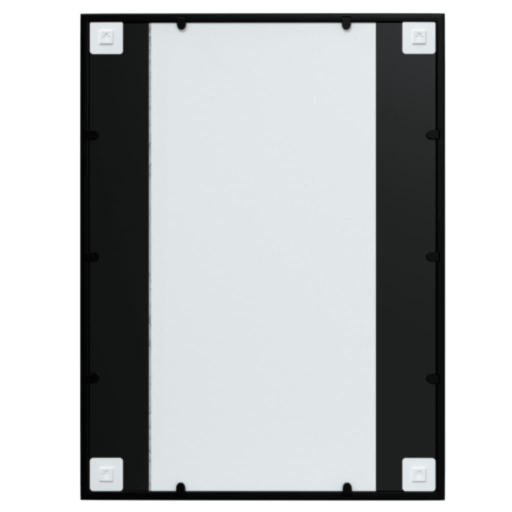 vidaXL Wall Mirrors 2 pcs Black 80x60 cm Metal
