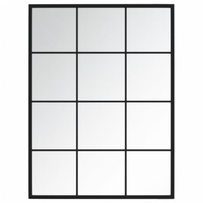 vidaXL Wall Mirrors 3 pcs Black 80x60 cm Metal
