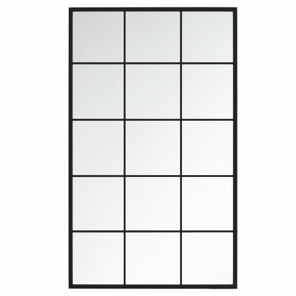 vidaXL Wall Mirrors 2 pcs Black 100x60 cm Metal