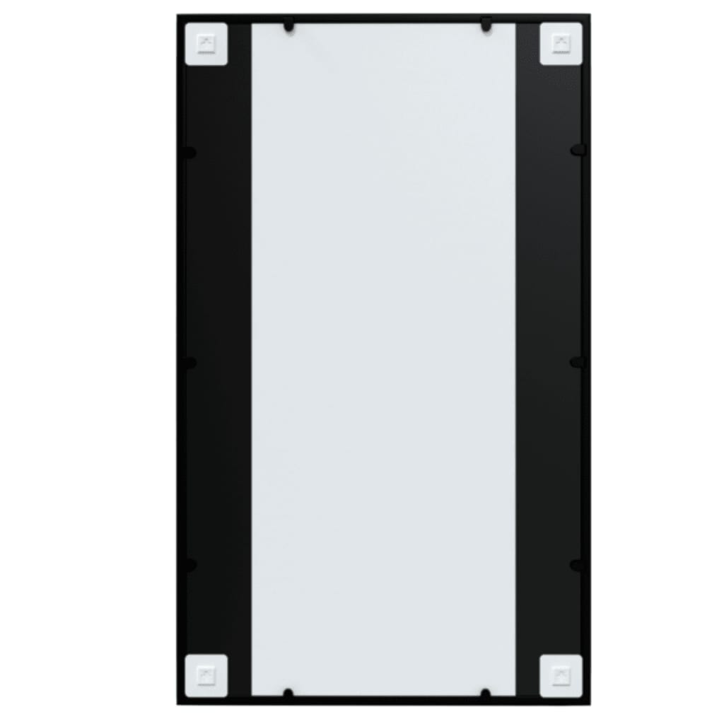 vidaXL Wall Mirrors 2 pcs Black 100x60 cm Metal