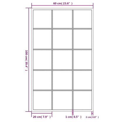 vidaXL Wall Mirrors 2 pcs Black 100x60 cm Metal