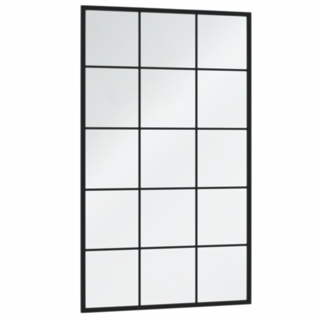 vidaXL Wall Mirrors 3 pcs Black 100x60 cm Metal