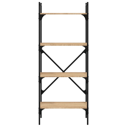 vidaXL Bookcase 4-Tier Sonoma Oak 56x31.5x138.5 cm Engineered Wood