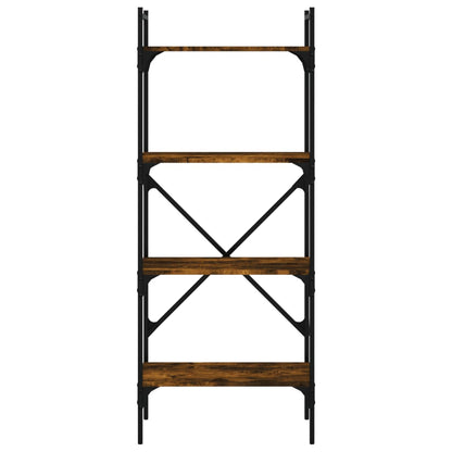 vidaXL Bookcase 4-Tier Smoked Oak 56x31,5x138,5 cm Engineered Wood