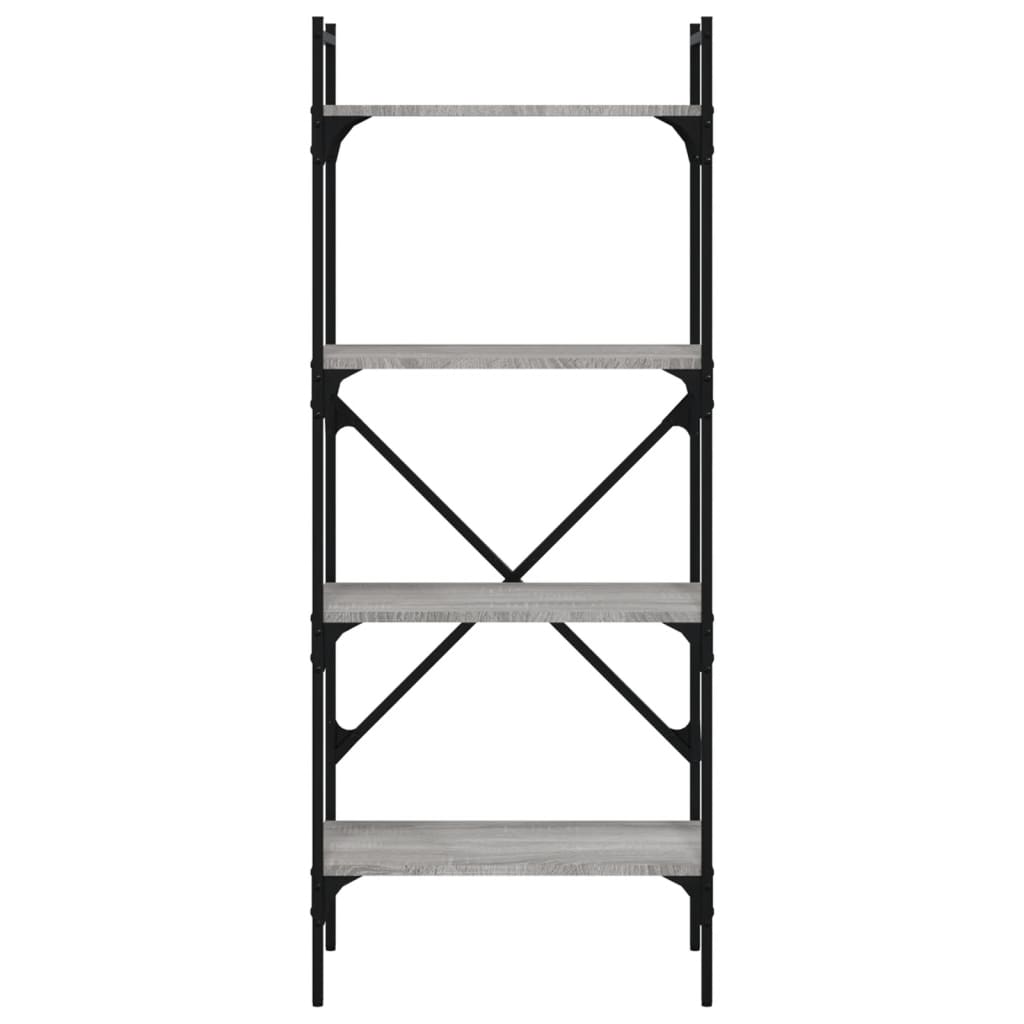 vidaXL Bookcase 4-Tier Grey Sonoma 56x31,5x138,5 cm Engineered Wood