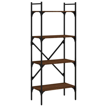 vidaXL Bookcase 4-Tier Brown Oak 56x31,5x138,5 cm Engineered Wood