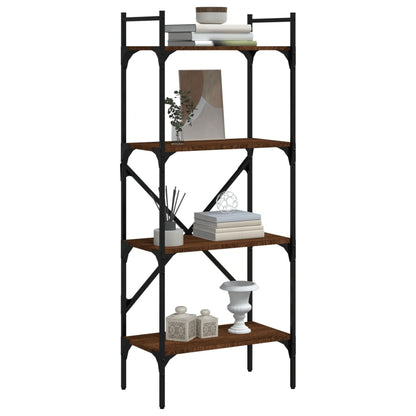 vidaXL Bookcase 4-Tier Brown Oak 56x31,5x138,5 cm Engineered Wood