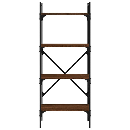 vidaXL Bookcase 4-Tier Brown Oak 56x31.5x138.5 cm Engineered Wood