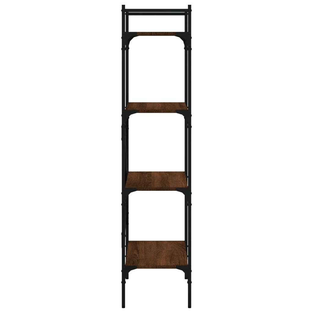 vidaXL Bookcase 4-Tier Brown Oak 56x31,5x138,5 cm Engineered Wood
