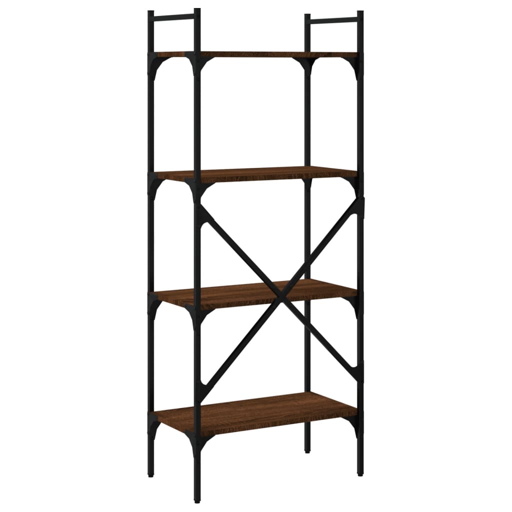 vidaXL Bookcase 4-Tier Brown Oak 56x31,5x138,5 cm Engineered Wood