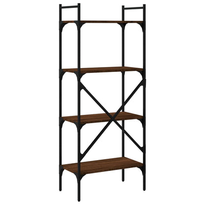 vidaXL Bookcase 4-Tier Brown Oak 56x31,5x138,5 cm Engineered Wood