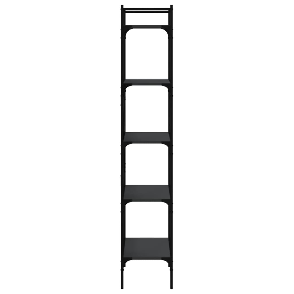 vidaXL Bookcase 5-Tier Black 56x31,5x174 cm Engineered Wood