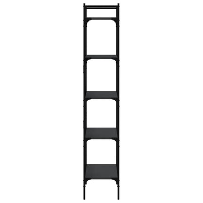 vidaXL Bookcase 5-Tier Black 56x31,5x174 cm Engineered Wood