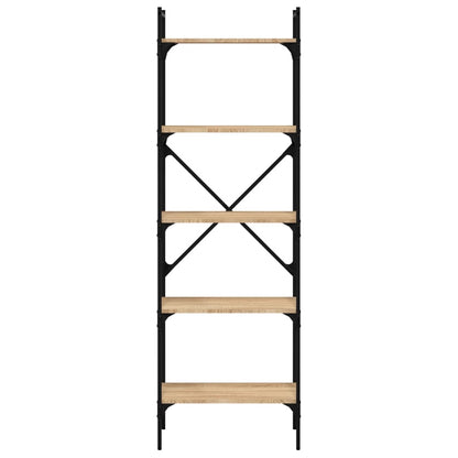 vidaXL Bookcase 5-Tier Sonoma Oak 56x31.5x174 cm Engineered Wood