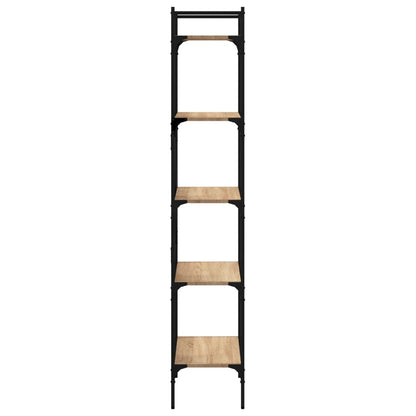 vidaXL Bookcase 5-Tier Sonoma Oak 56x31.5x174 cm Engineered Wood