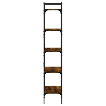 vidaXL Bookcase 5-Tier Smoked Oak 56x31,5x174 cm Engineered Wood