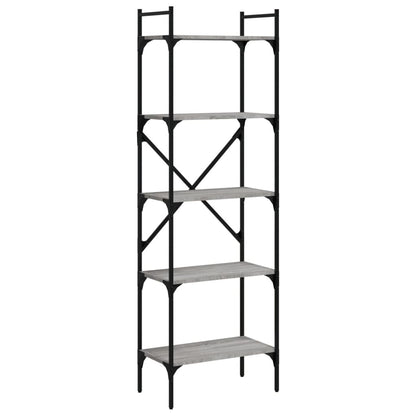 vidaXL Bookcase 5-Tier Grey Sonoma 56x31,5x174 cm Engineered Wood