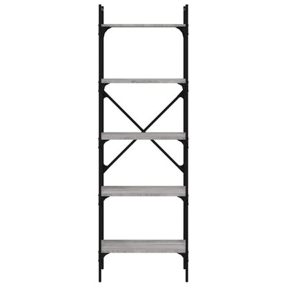 vidaXL Bookcase 5-Tier Grey Sonoma 56x31,5x174 cm Engineered Wood