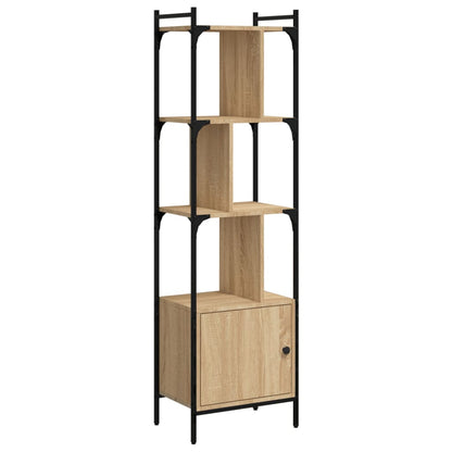 vidaXL Bookcase with Door Sonoma Oak 44,5x30x154,5 cm Engineered Wood
