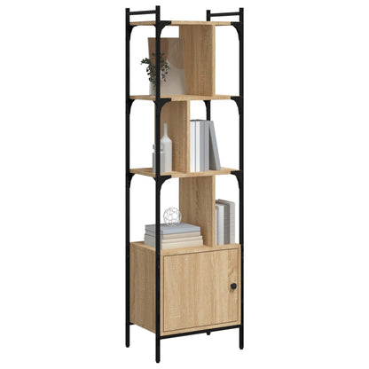 vidaXL Bookcase with Door Sonoma Oak 44.5x30x154.5 cm Engineered Wood