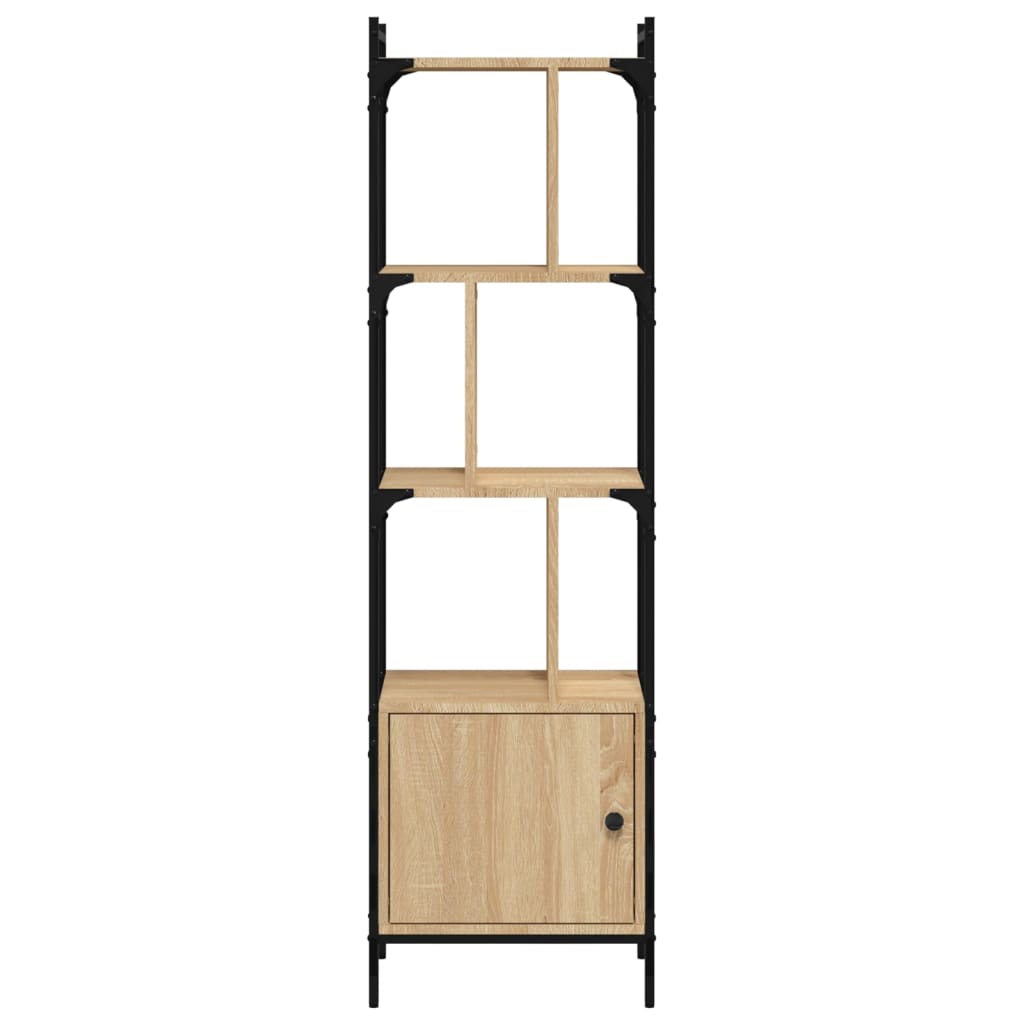 vidaXL Bookcase with Door Sonoma Oak 44,5x30x154,5 cm Engineered Wood