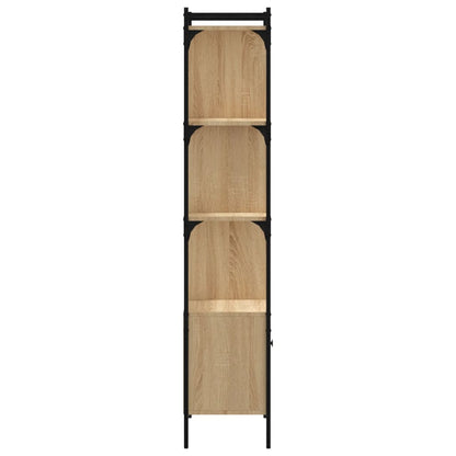 vidaXL Bookcase with Door Sonoma Oak 44,5x30x154,5 cm Engineered Wood