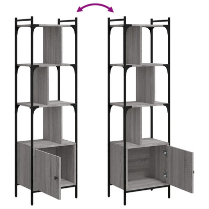 vidaXL Bookcase with Door Grey Sonoma 44.5x30x154.5 cm Engineered Wood
