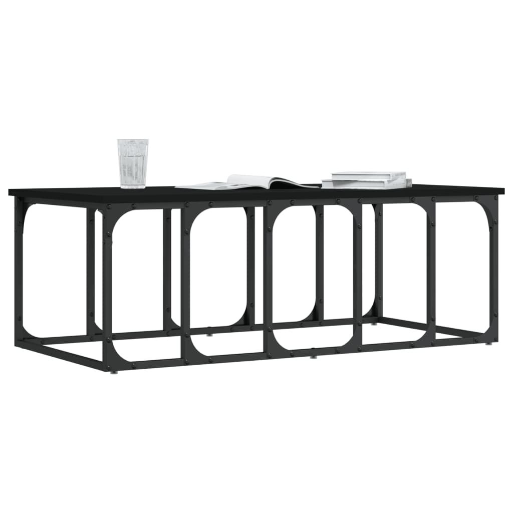 vidaXL Coffee Table Black 100x50x35,5 cm Engineered Wood
