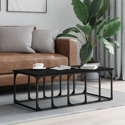 vidaXL Coffee Table Black 100x50x35,5 cm Engineered Wood