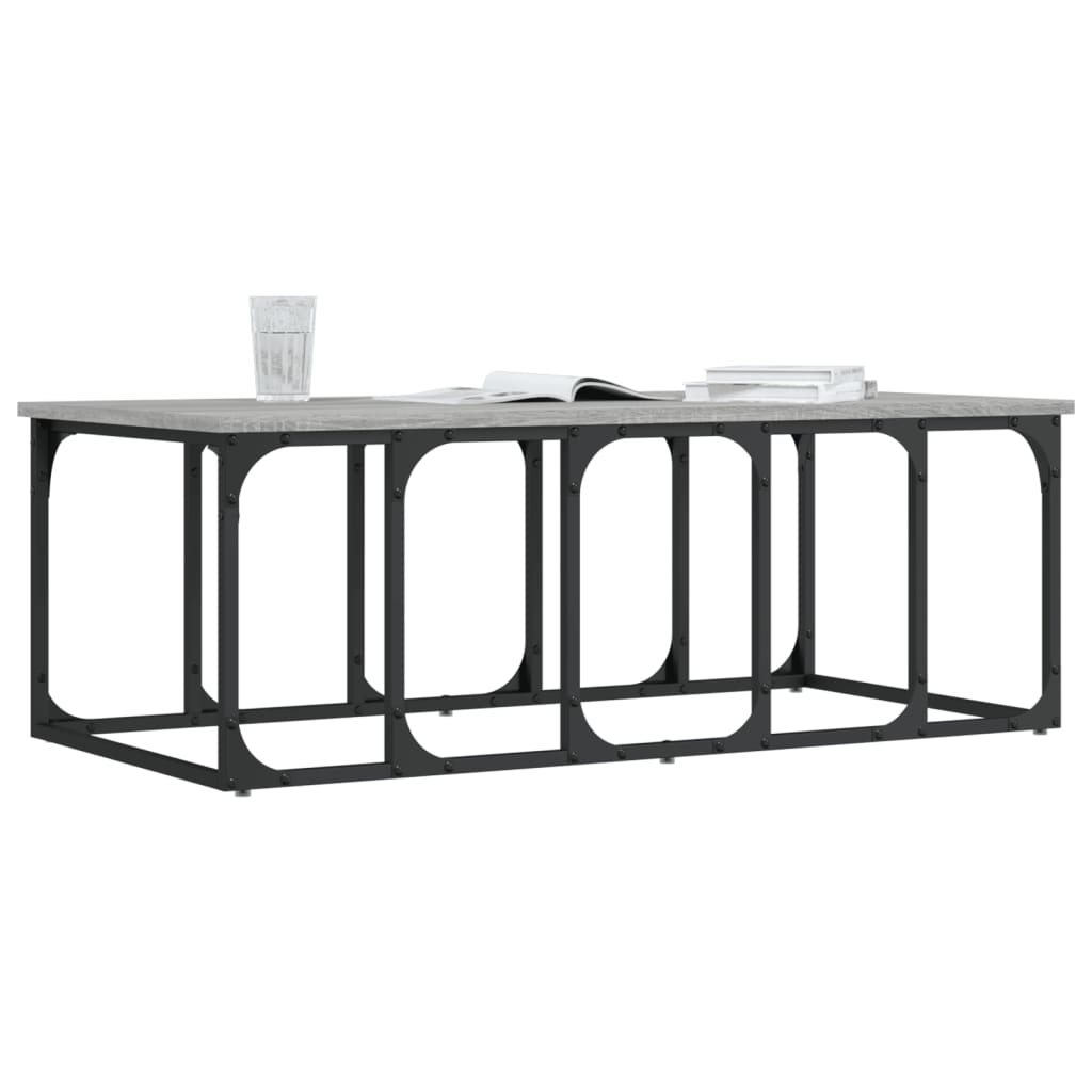 vidaXL Coffee Table Grey Sonoma 100x50x35,5 cm Engineered Wood