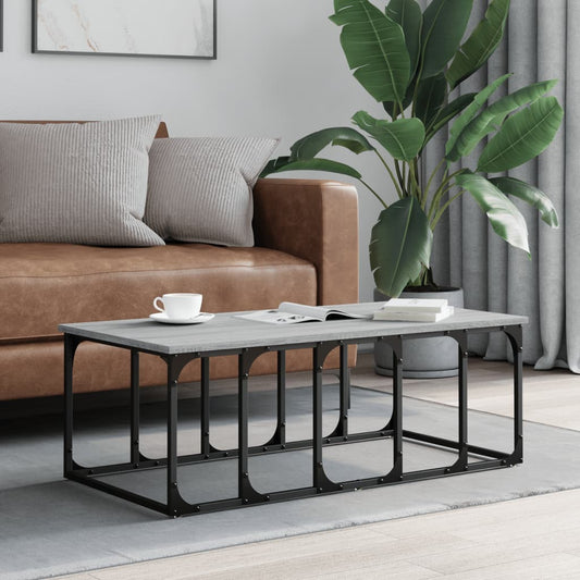 vidaXL Coffee Table Grey Sonoma 100x50x35,5 cm Engineered Wood