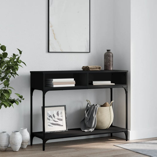 vidaXL Console Table Black 100x30,5x75 cm Engineered Wood