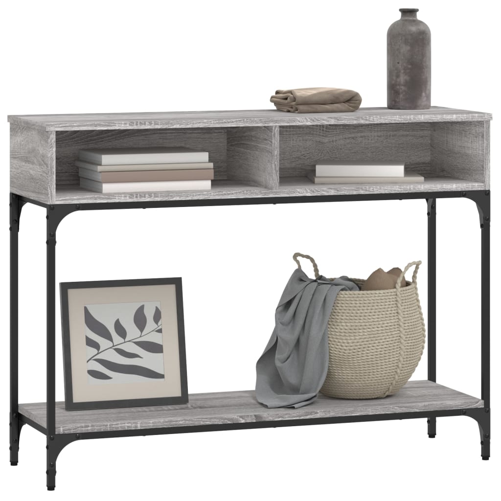vidaXL Console Table Grey Sonoma 100x30,5x75 cm Engineered Wood