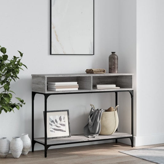 vidaXL Console Table Grey Sonoma 100x30,5x75 cm Engineered Wood