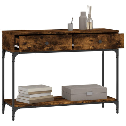 vidaXL Console Table Smoked Oak 100x34,5x75 cm Engineered Wood