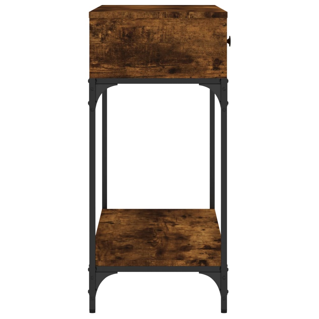vidaXL Console Table Smoked Oak 100x34,5x75 cm Engineered Wood
