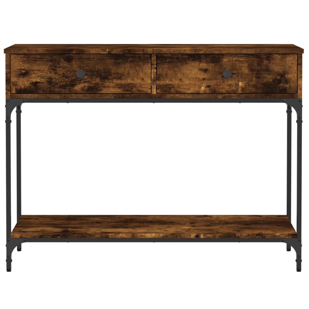 vidaXL Console Table Smoked Oak 100x34,5x75 cm Engineered Wood