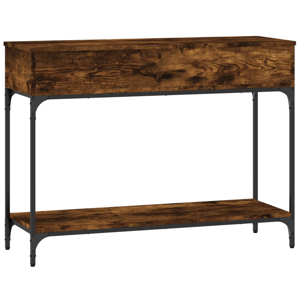 vidaXL Console Table Smoked Oak 100x34,5x75 cm Engineered Wood