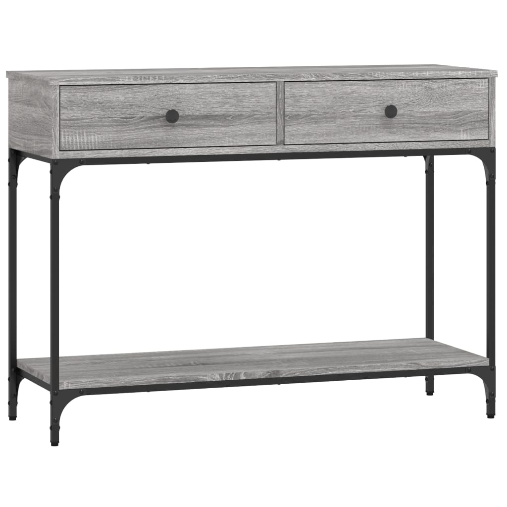 vidaXL Console Table Grey Sonoma 100x34,5x75 cm Engineered Wood