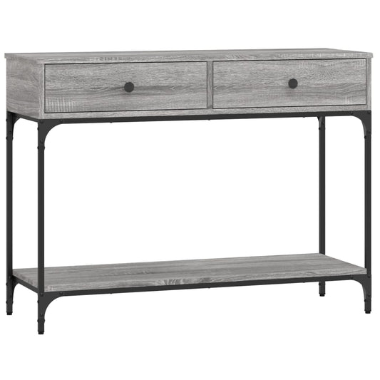 vidaXL Console Table Grey Sonoma 100x34,5x75 cm Engineered Wood
