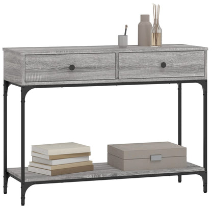 vidaXL Console Table Grey Sonoma 100x34,5x75 cm Engineered Wood