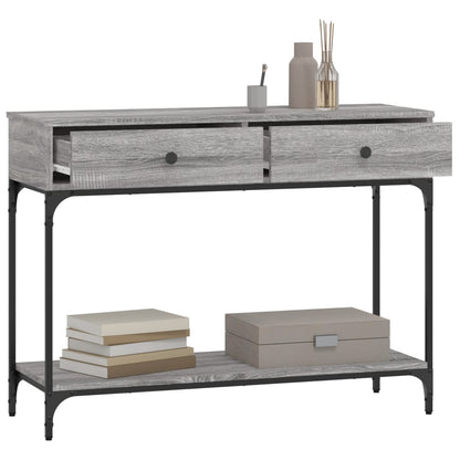 vidaXL Console Table Grey Sonoma 100x34,5x75 cm Engineered Wood