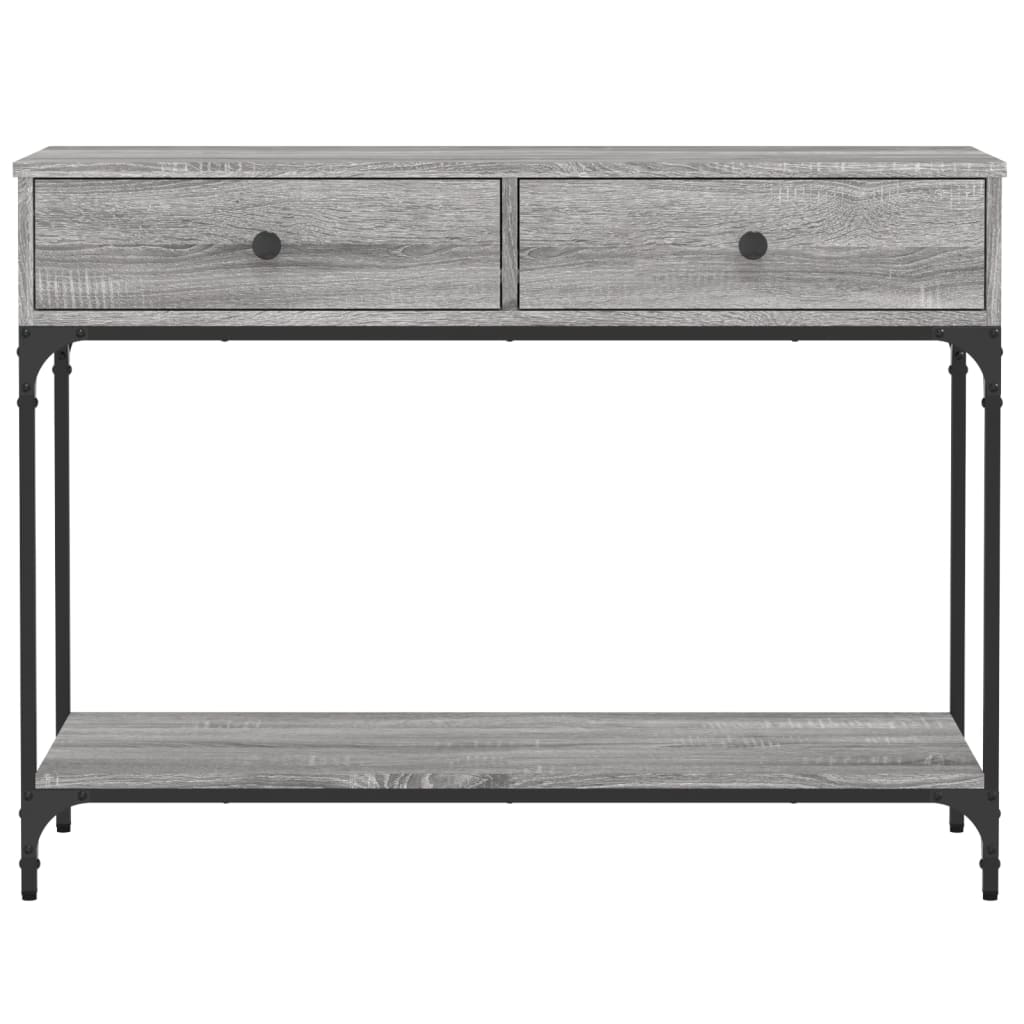 vidaXL Console Table Grey Sonoma 100x34,5x75 cm Engineered Wood