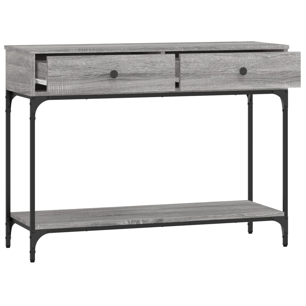 vidaXL Console Table Grey Sonoma 100x34,5x75 cm Engineered Wood