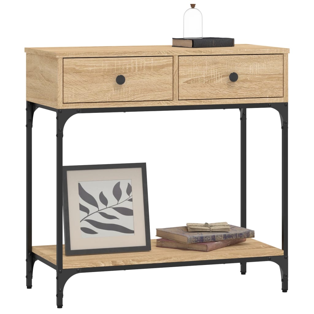 vidaXL Console Table Sonoma Oak 75x34,5x75 cm Engineered Wood