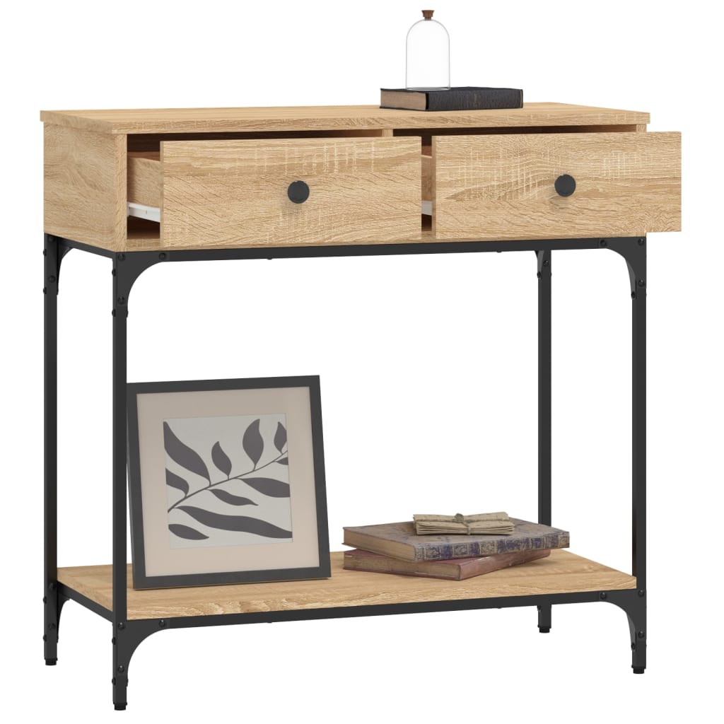 vidaXL Console Table Sonoma Oak 75x34,5x75 cm Engineered Wood
