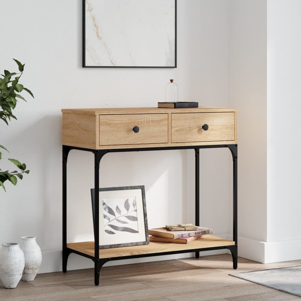 vidaXL Console Table Sonoma Oak 75x34,5x75 cm Engineered Wood